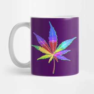 Colorful Cannabis Leaf T-Shirt Mug